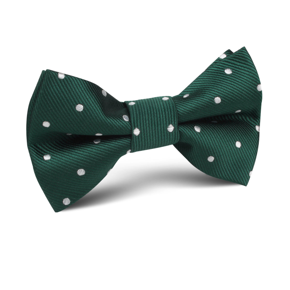 Forest Green Polka Kids Bow Tie