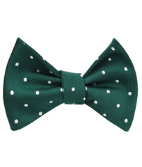 Forest Green Polka Self Tie Bow Tie