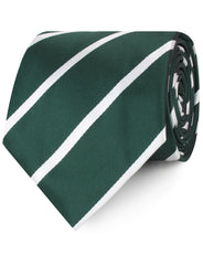 Forest Green Striped Neckties