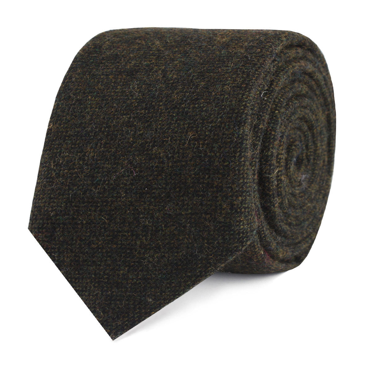 Forest Romney Sharkskin Wool Slim Tie
