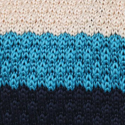 Sinatra Blue Knitted Tie Fabric