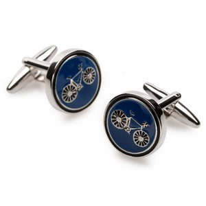 French Blue Bicycle Cufflinks