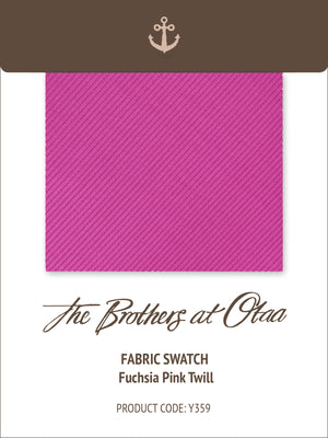 Fabric Swatch (Y359) - Fuchsia Pink Twill