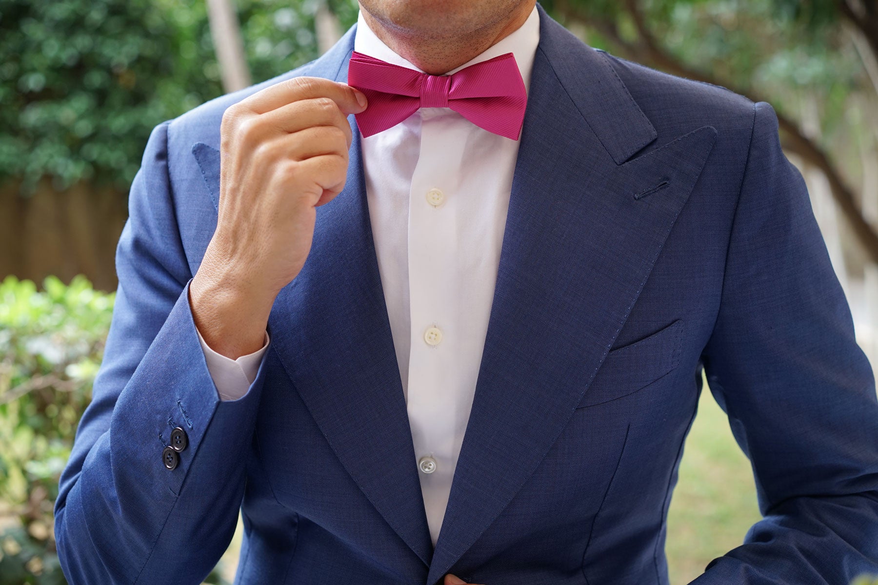 thumbnail image 2 of Vesuvio Napoli BowTie Solid Cream Color Mens Bow Tie & Handkerchief At 2 of 10