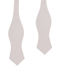 Gainsboro Light Gray Cotton Self Tie Diamond Tip Bow Tie