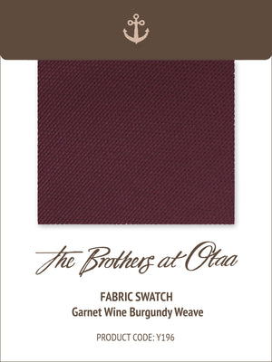 Fabric Swatch (Y196) - Garnet Wine Burgundy Weave