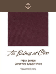 Garnet Wine Burgundy Weave Y196 Fabric Swatch