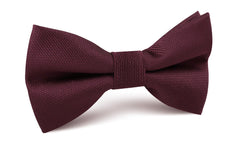 Garnet Wine Burgundy Weave Bow Tie