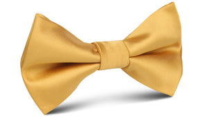 Gold Satin Bow Tie