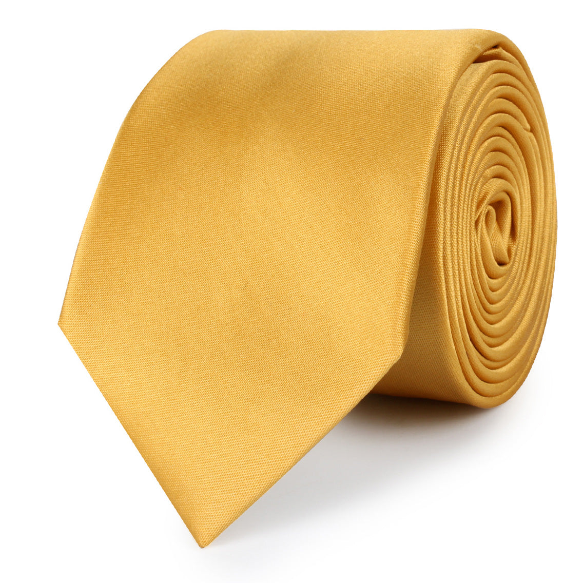 Gold Satin Skinny Tie