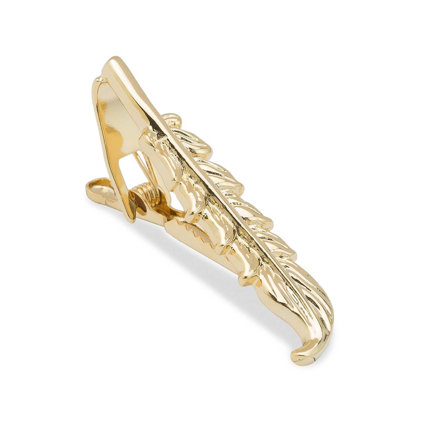 Gold Feather Quill Tie Bar