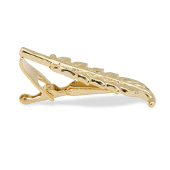 Gold Feather Quill Tie Bars