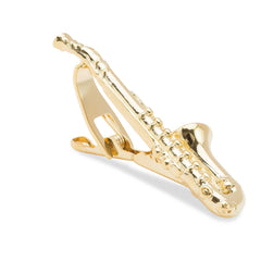 Gold Saxophone Tie Bar
