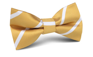 Gold Striped Bow Tie