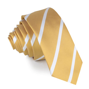 Gold Striped Skinny Tie