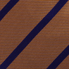 Golden Brown Pencil Stripe Fabric Mens Bow Tie