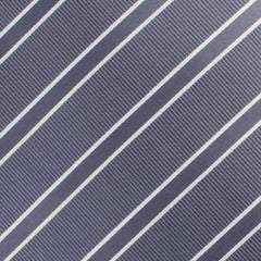 Graphite Charcoal Grey Double Stripe Self Bow Tie Fabric