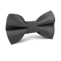 Graphite Charcoal Grey Weave Kids Bow Tie