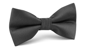 Graphite Charcoal Grey Weave Bow Tie