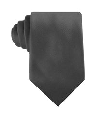 Graphite Charcoal Grey Weave Necktie