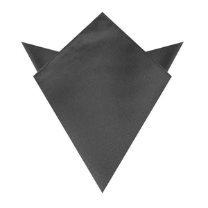 Graphite Charcoal Grey Weave Pocket Square