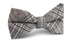 Gray Glenurquhart Linen Bow Tie