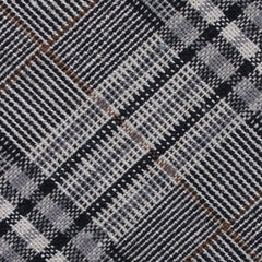 Gray Glenurquhart Linen Fabric Skinny Tie