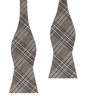 Gray Glenurquhart Linen Self Bow Tie