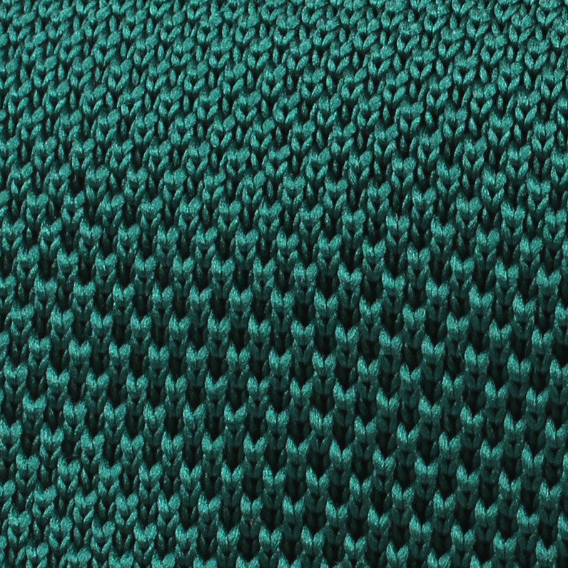 Green Teal Knitted Tie Fabric