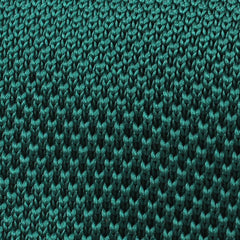 Green Teal Knitted Tie Fabric