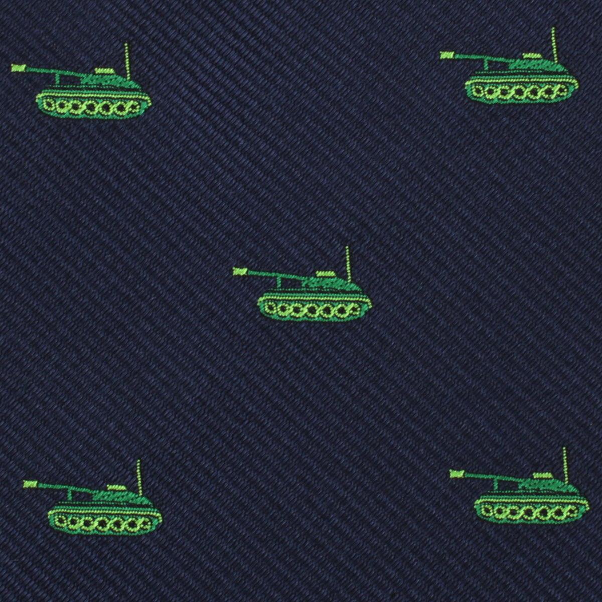 Green Army Tank Skinny Tie Fabric