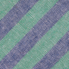 Green & Blue Bengal Linen Fabric Kids Diamond Bow Tie