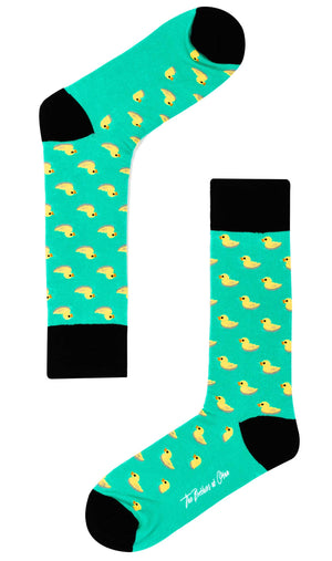 Green Floating Duck Socks