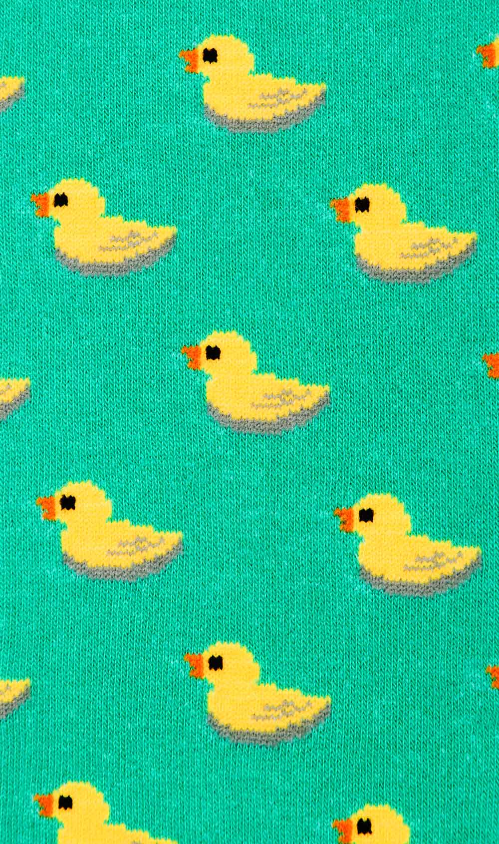 Green Floating Duck Socks Fabric