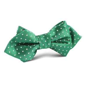 Green Polka Dot Diamond Bow Tie