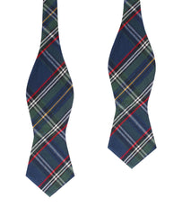 Green Scottish Kilt Diamond Self Bow Tie