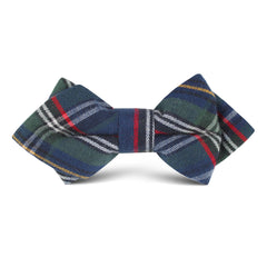Green Scottish Kilt Kids Diamond Bow Tie