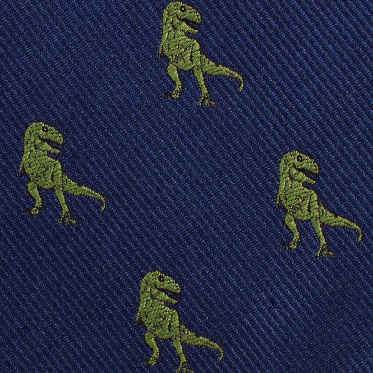 Green T-Rex Dinosaur Fabric Pocket Square