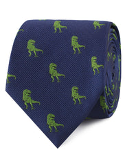 Green T-Rex Dinosaur Necktie