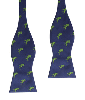 Green T-Rex Dinosaur Self Bow Tie