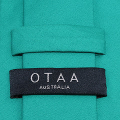 Green Teal Cotton Necktie OTAA Australia