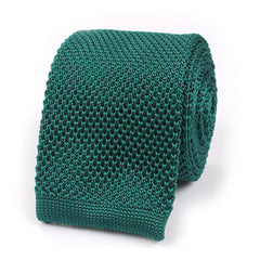 Green Teal Knitted Tie