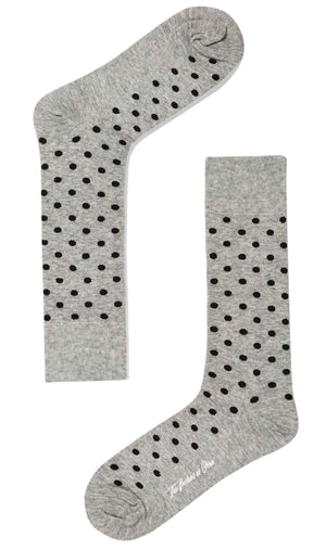 Grey Black Polka Dot Socks