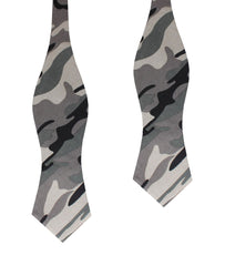 Grey Camo Diamond Self Bow Tie