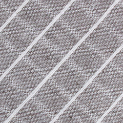 Grey Edinburgh Pinstripe Fabric Mens Diamond Bowtie