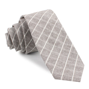 Grey Edinburgh Pinstripe Skinny Tie