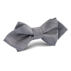 Grey Glen Plaid Diamond Bow Tie