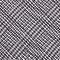 Grey Glen Plaid Fabric Self Tie Bow Tie M108
