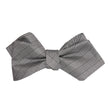 Grey Glen Plaid Self Tie Diamond Tip Bow Tie 1