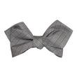Grey Glen Plaid Self Tie Diamond Tip Bow Tie 2